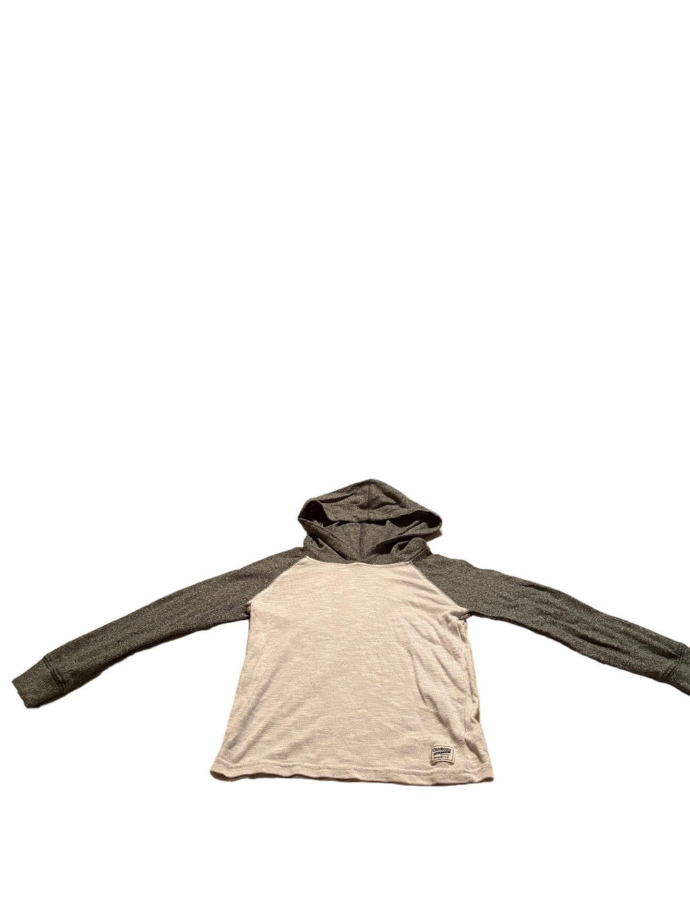 Oshkosh Bgosh Green and Cream Lightweight Hoodie Size 8 Boys